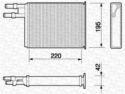 MAGNETI MARELLI 350218060000 -  Теплообменник, отопление салона